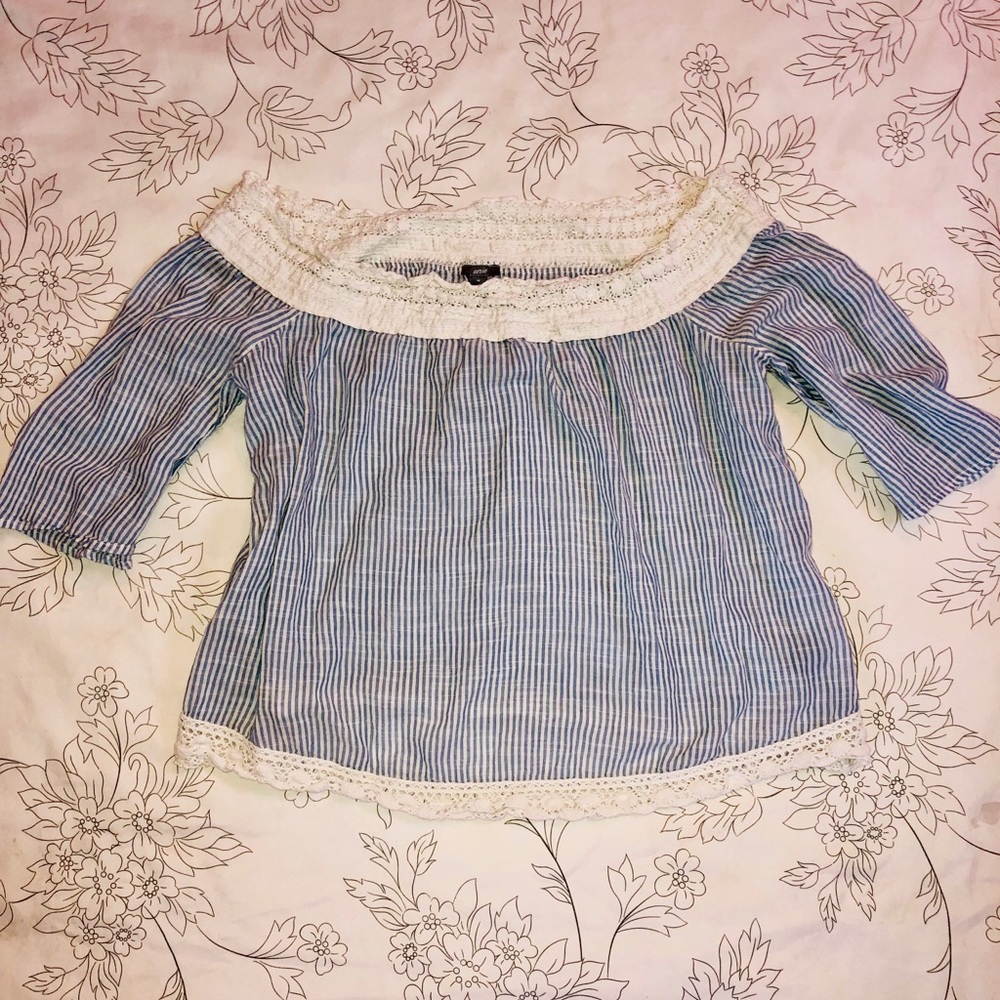 aerie off the shoulder tee
